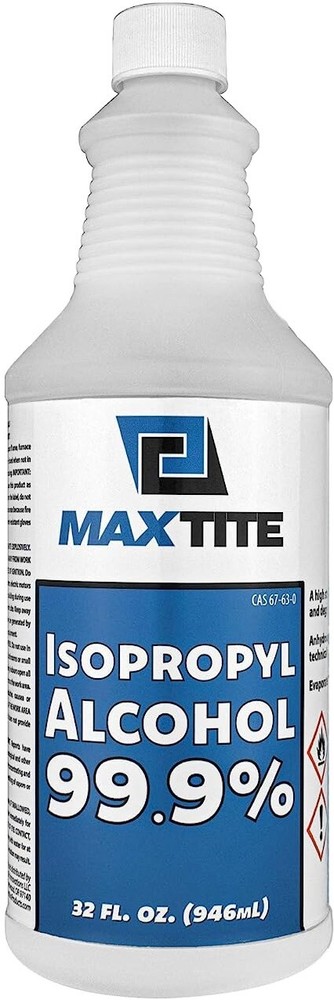 Isopropyl Alcohol 99.9% Anhydrous Laboratory Grade Highest Purity Quart 32oz IPA