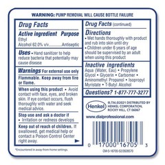 Dial Professional 16706 1.2L Gel Hand Sanitizer Refill – Fragrance-Free 3/CT New