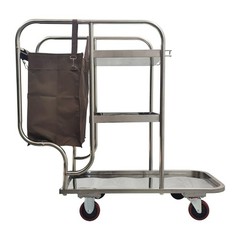 3 Shelf Multi-purpose Cleaning Vehicle Janitor Cart With Oxford Bag 220LB