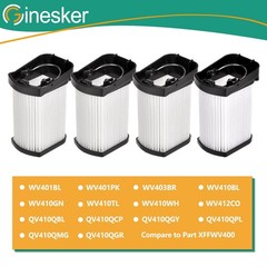 4 Pack Replacement Vacuum Filter for Shark WANDVAC POWER PET WV401 WV410CO WV…