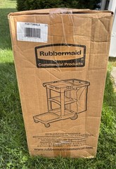 Rubbermaid FG617388BLA Janitor Cart Black NEW in Box Janitorial