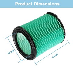 2 Pack VF6000 Filter for Ridgid 5-20 Gallon Wet 2Pack, 2