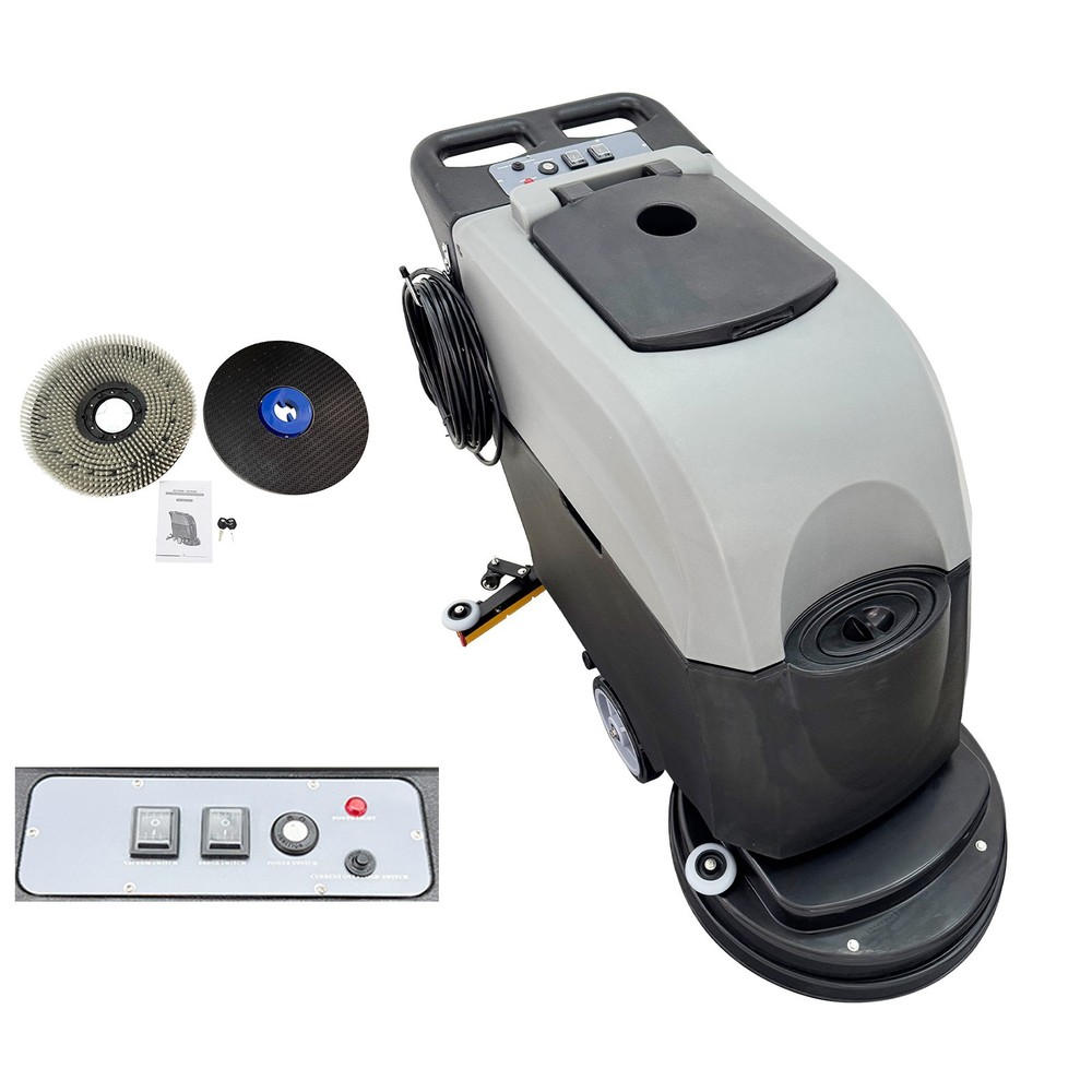 20″ Auto Floor Scrubber Machine and Dryer 23.8 Gallons of Dual Tanks 110V 40+50L