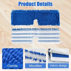 Mop Heads Replacements for O-Cedar Hardwood Floor Flip Mop, Blue
