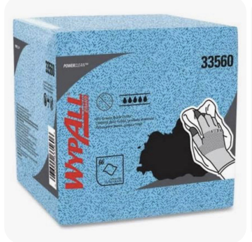 WypAll (33560) Oil, Grease and Ink Cloths – 66/Pack Set of 10
