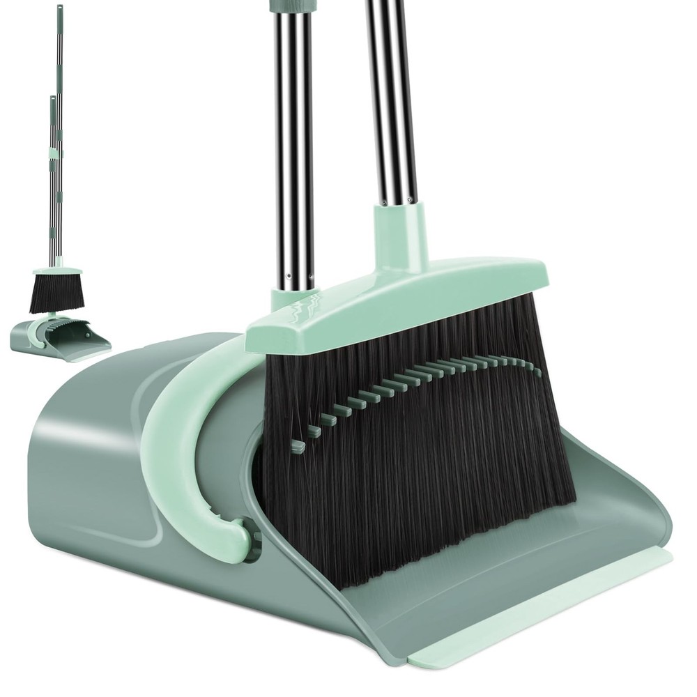 Ivandar Broom And Set For Home Dust Pan Long Handle Broom Combo Set For Home