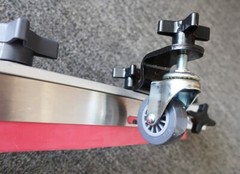 SQUEEGEE ASSEMBLY, UNKNOWN BRAND, 28″ WHEEL-TO-WHEEL, 10.25″ MOUNTING SCREWS