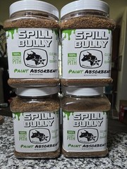 4 Pack Spill Bully Paint Absorbent Paint Hardener & Sweeping Compound Coconut