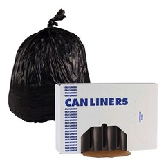 Boardwalk V7658Hkkr01 200 Count 60 Gallon Capacity Light-Duty Waste Bags