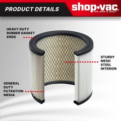 Shop-Vac Large Cartridge Wet Dry Vacuum Filter