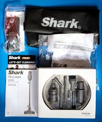 XCDV300 Shark Vacuum Cleaner Attachment Set Hose Nozzles Brush Pad Hook Manual
