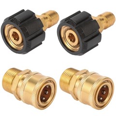 Sanpaint Pressure Washer Quick Connect Fittings, M22 14mm to 3/8″, 2 Set