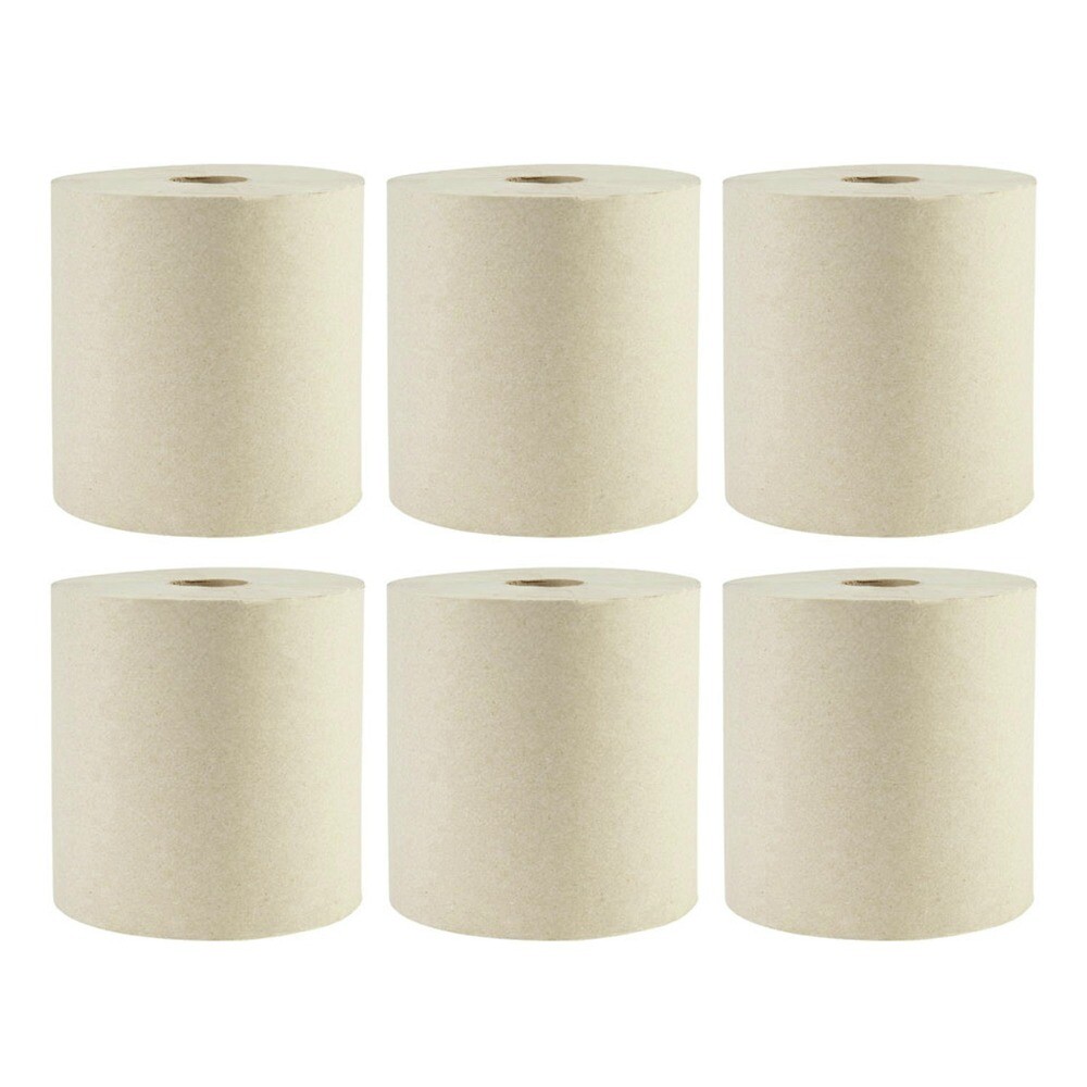 Boardwalk 32GREEN 8″ x 800′ 1-Ply Green Xtra Roll Towels – Natural (6/CT) New