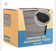 Universal Absorbent Pads, Large 18″x16″, 200 Count – Premium 8 Layer