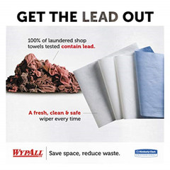 WypAll 41041 X80 Cloths, BRAG Box, HYDROKNIT, Blue 11.1 x 16.8 Case of 160