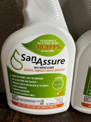 2 Pack San-Assure Multi-Surface Cleaner & Hospital Disinfectant 32oz (946ml)