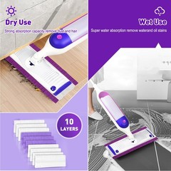 20 Count Power Mop Pads Refills for Swiffer PowerMop Multi-Surface Purple