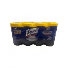 4- Lysol Disinfectant Antibacterial Clean & Fresh 320 Wipes