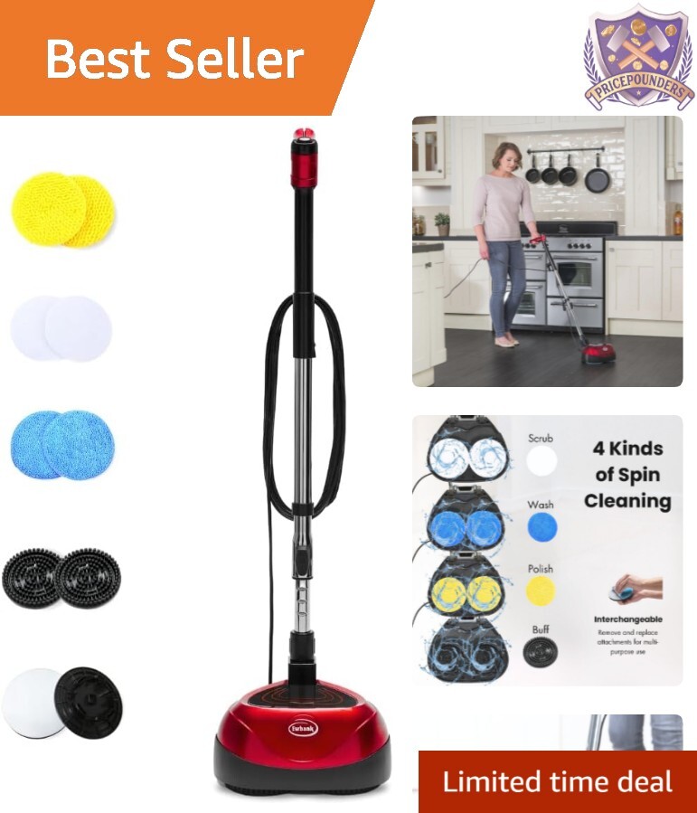 Versatile 3-in-1 Lightweight Floor Machine: Clean, Scrub, Polish All Hard Floors