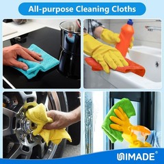 Microfiber Cleaning Cloth Set of 50 Towel Rag Car Polishing Detailing No-Scratch
