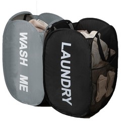 Aplter Collapsible Mesh Pop Up Laundry 13 x 13 x 22.8 inches, Black + Grey