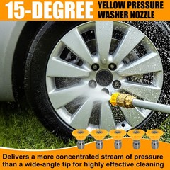 Podoy Pressure Washer Sprayer Nozzle Tip 1/4″ Size 3.0, Yellow