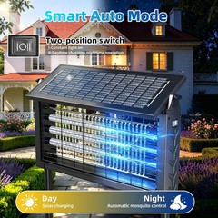 Cordless Solar Bug Zapper Outdoor Fly Trap Insect Zapper 4500V Mosquito Zapper