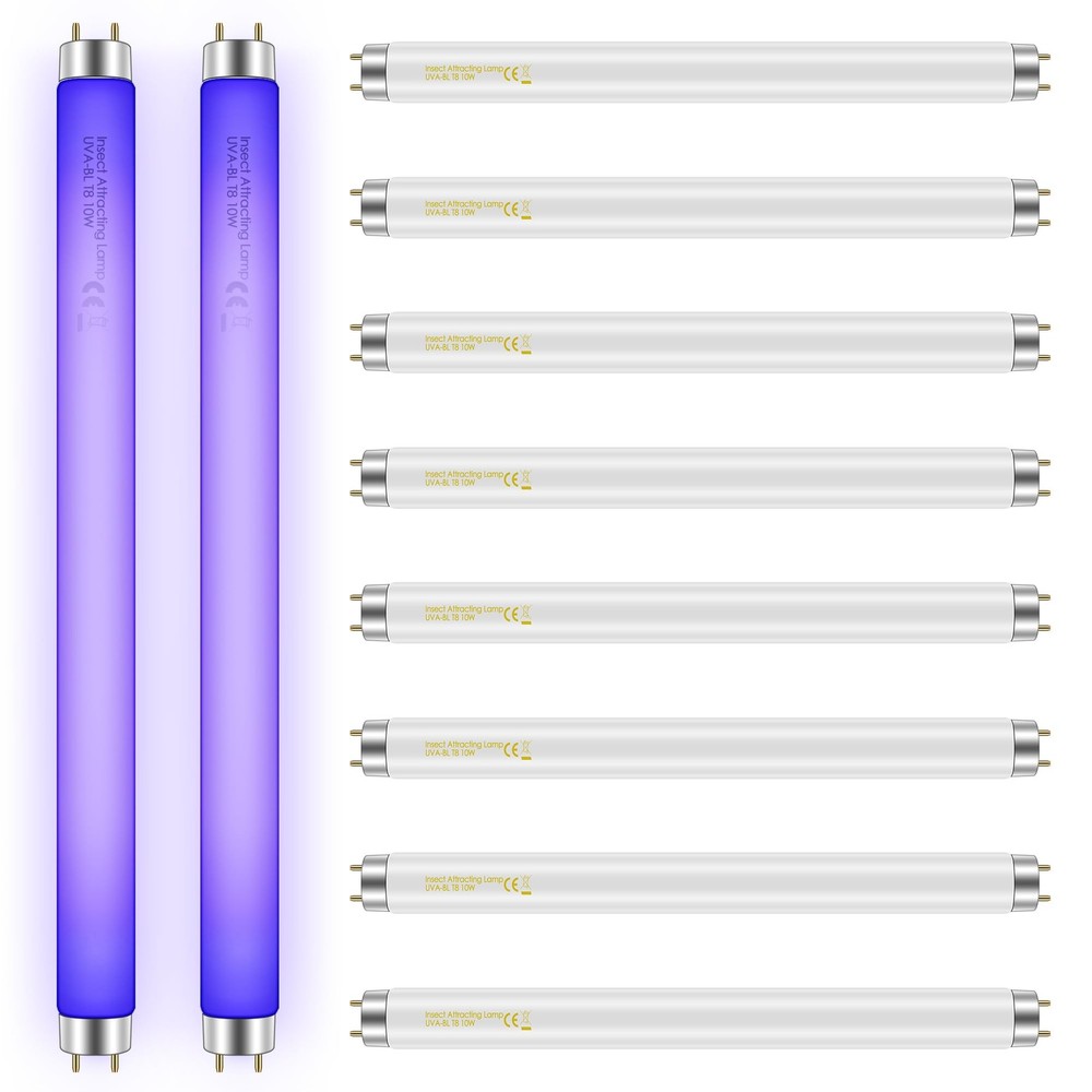 Qualirey 10 Pack Bug Zapper Replacement Light Bulbs 10W for 20W Indoor Bug…