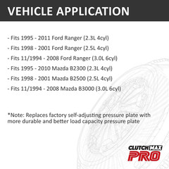 Clutch Kit 1995-2011 Ford Ranger 1995-2010 B2300 1998-2001 B2500 1994-2008 B3000