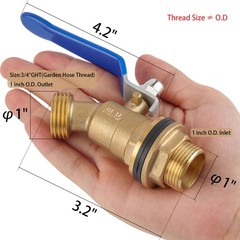 BILAL Brass Water Container/Rain Barrel Spigot, 3/4″ GHT 0.55 Inches, 1 Pack