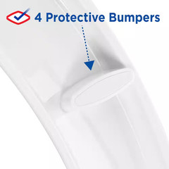 Round Stay Fresh Scented Plastic Toilet Seat in White with Easy-Off Hinges
