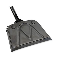 Boardwalk 4212 12 x 14 Steel Dust Pan with 5 in. Handle – Black (12/Carton) New