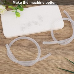 2 Pcs Milk Tubes Hoses with 4 Connectors, 14.96in Silicone M, Transparent