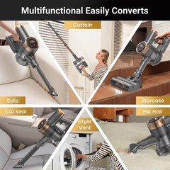 NuYupo Cordless Vacuum Cleaner, 10-in-1 Lightweight Stick with Gold