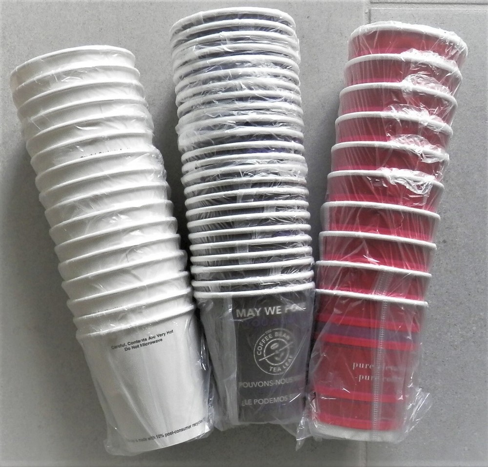 50 Paper Cups Individually Wrapped High Quality 10 Fl Oz Assorted – Made In USA
