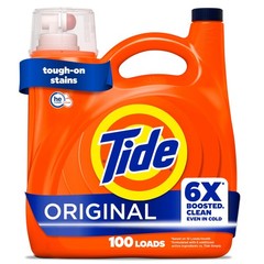 Tide Liquid Laundry Detergent, Original Scent, 1.03 Gallon (Pack of 1), white