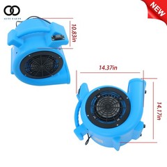 W/ 15Ft Cord 2200CFM 2 Speed 1/2HP Air Mover Carpet Dryer Floor Fan Cooling Fan