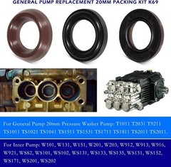 K69 General Pump Seal Kit 69 for 20mm Interpump Pump TS4040 TS2011 WS202 etc.