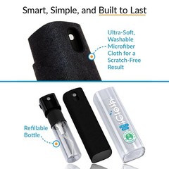 iCloth 0.68 fl oz (20ml), Black Spray Body & Transparent Protective Shell