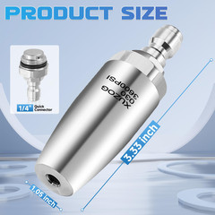 XUZOG Turbo Nozzle Pressure Washer, 3600 PSI Stainless Steel Power 3 Gallon