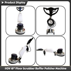 110V 18″ Floor Scrubber Buffer Carpet/Floor Cleaning and Polishing Machine