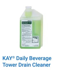 KAY Daily Beverage Tower Drain Cleaner 01975-021 Ecolab 64oz Each 1110399 lot