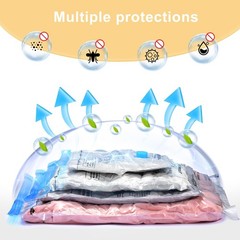 UPGOGO Combo 16 Pack Travel Vacuum Bags with Portable 16 Pack, Electric Pump