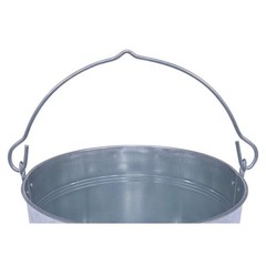 Zoro Select Bkt-Gal-500 5 Gal Round Tapered Bucket, Silver, Steel