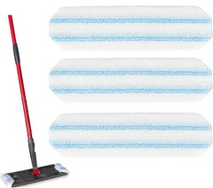 3-Pack Replacement Mop Pads for O-Cedar H2prO/ Vileda H2prO 3 pack pads, Blue