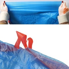 5 Gallon Small Garbage Bag, Blue Drawstring Trash Bag, 110 Counts