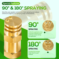 Boomless Spray Nozzle 1/2″ FPT #10 Orifices (90° & 180° Caps) 4.2 GPM @ 40 PSI