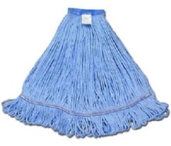 NEW Abco Disinfectant Looped-End Mop Large Blue Launderable Wet LM-204LW