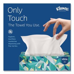 Kleenex 01701CT 9 in. x 10.5 in. 1-Ply POP-UP Box Hand Towels – WT (2160/CT) New