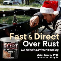 Rust Converter Paint & Metal Primer 35 oz HeatStable Matte Black for Trucks